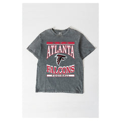 Atlanta Falcons Gameday Couture Women's Oversized Classic Grind Washed T-Shirt - Gray cheap