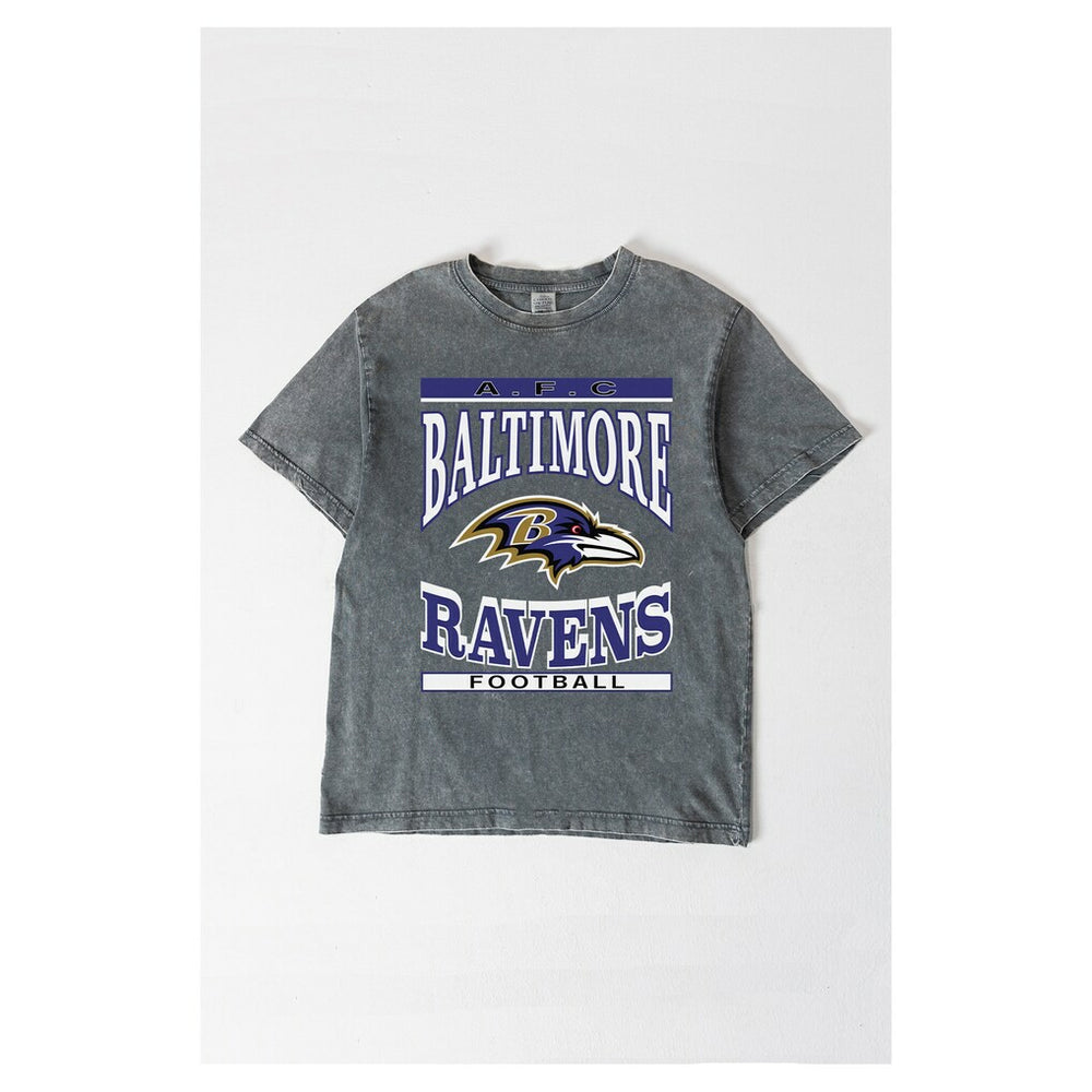 Baltimore Ravens Gameday Couture Women's Oversized Classic Grind Washed T-Shirt - Gray discount