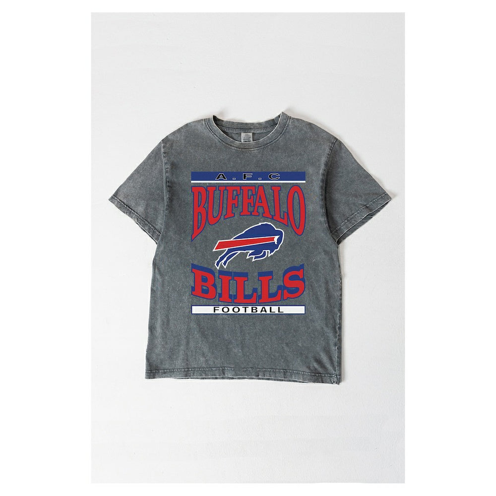 Buffalo Bills Gameday Couture Women's Oversized Classic Grind Washed T-Shirt - Gray outlet
