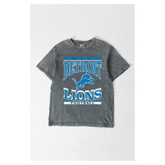 Detroit Lions Gameday Couture Women's Oversized Classic Grind Washed T-Shirt - Gray online