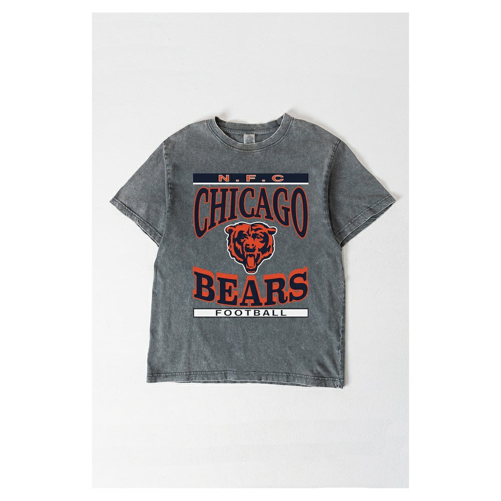 Chicago Bears Gameday Couture Women's Oversized Classic Grind Washed T-Shirt - Gray sale