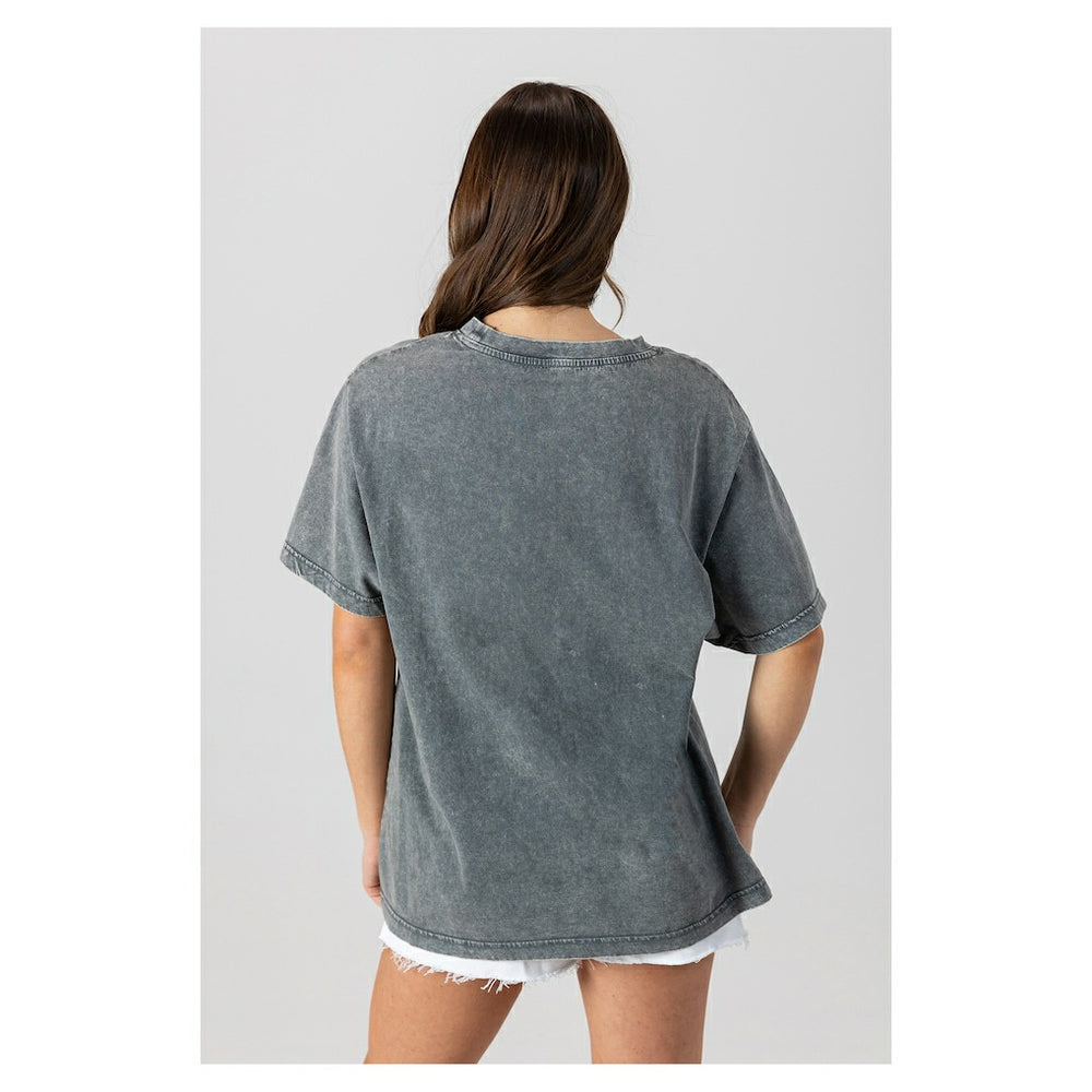 Cleveland Browns Gameday Couture Women's Oversized Classic Grind Washed T-Shirt - Gray discount