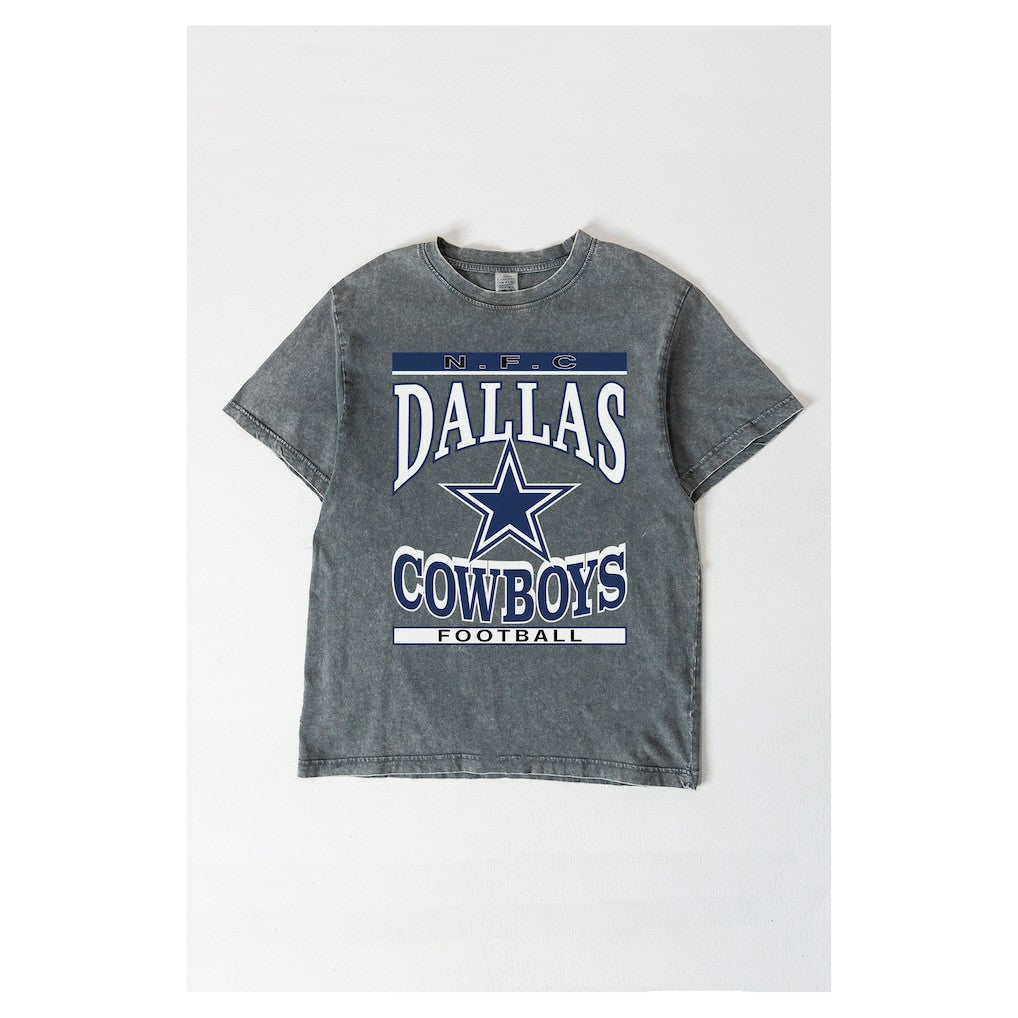 Dallas Cowboys Gameday Couture Women's Oversized Classic Grind Washed T-Shirt - Gray for sale