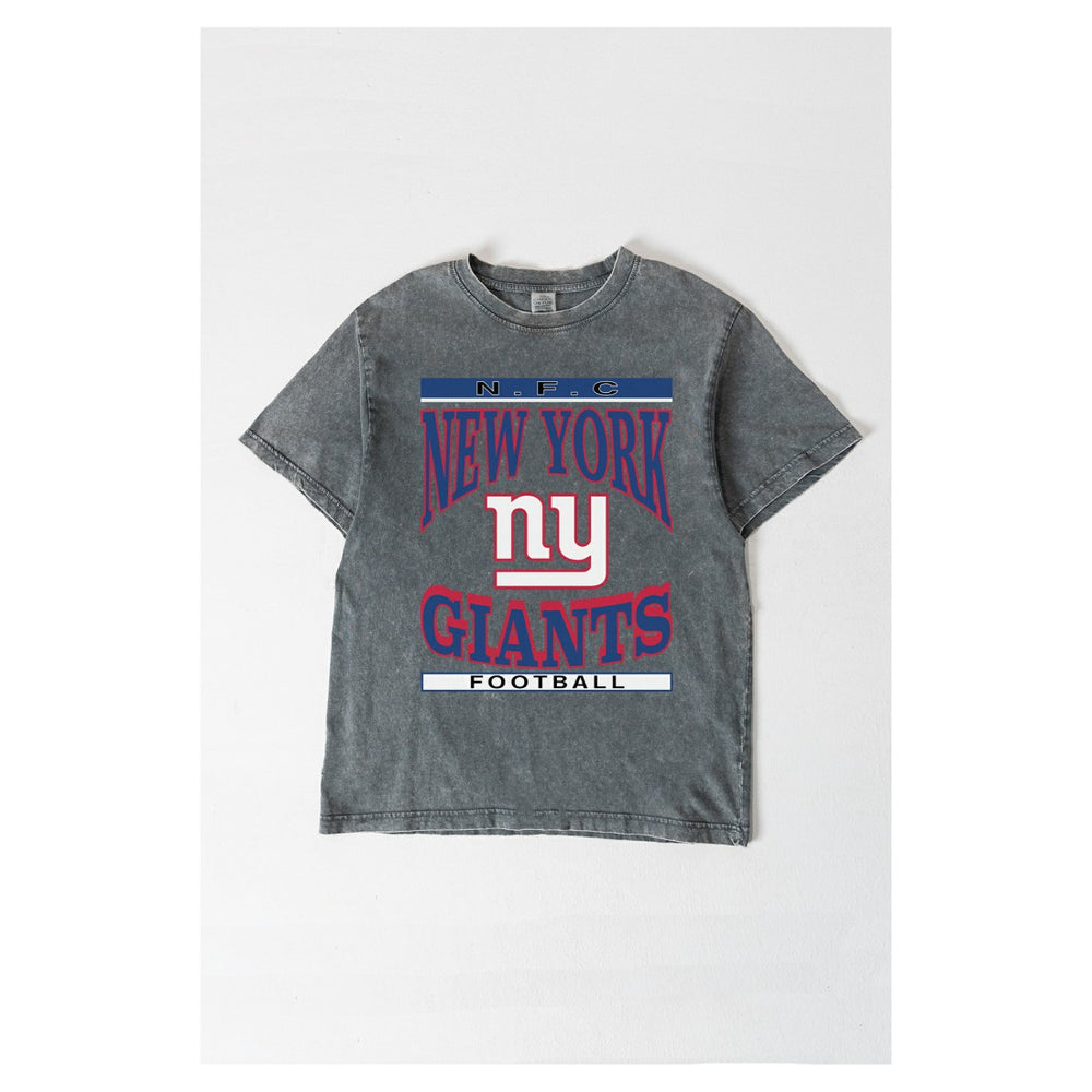 New York Giants Gameday Couture Women's Oversized Classic Grind Washed T-Shirt - Gray outlet