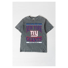 New York Giants Gameday Couture Women's Oversized Classic Grind Washed T-Shirt - Gray outlet