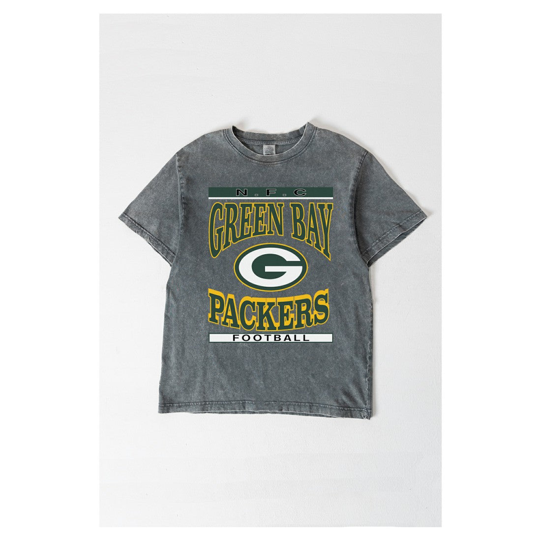 Green Bay Packers Gameday Couture Women's Oversized Classic Grind Washed T-Shirt - Gray for sale