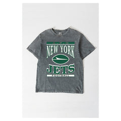 New York Jets Gameday Couture Women's Oversized Classic Grind Washed T-Shirt - Gray outlet