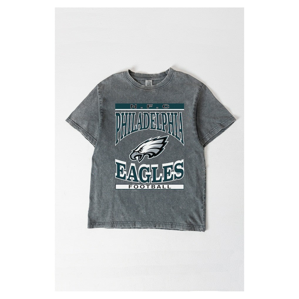 Philadelphia Eagles Gameday Couture Women's Oversized Classic Grind Washed T-Shirt - Gray on sale