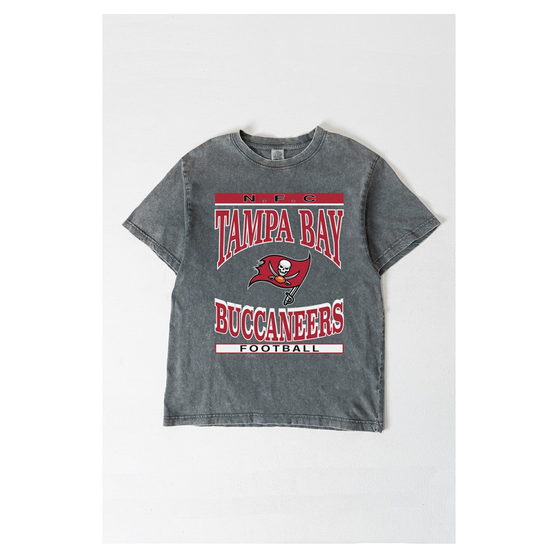 Tampa Bay Buccaneers Gameday Couture Women's Oversized Classic Grind Washed T-Shirt - Gray sale