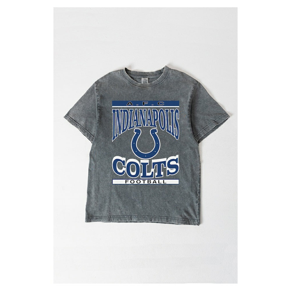 Indianapolis Colts Gameday Couture Women's Oversized Classic Grind Washed T-Shirt - Gray discount