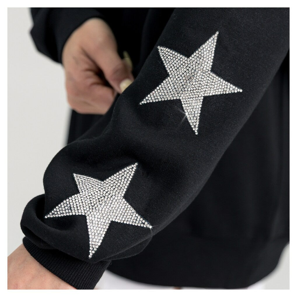 Green Bay Packers Gameday Couture Women's Pure Victory Rhinestud Star-Sleeve Pullover Sweatshirt - Black online