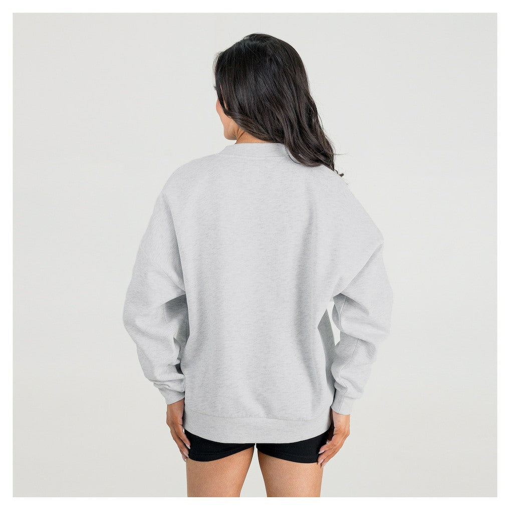Washington Commanders Gameday Couture Women's Fierce Focus Premium Oversized Fleece Pullover Sweatshirt - Ash on sale