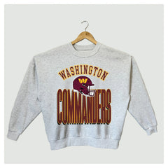 Washington Commanders Gameday Couture Women's Fierce Focus Premium Oversized Fleece Pullover Sweatshirt - Ash on sale