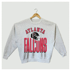 Atlanta Falcons Gameday Couture Women's Fierce Focus Premium Oversized Fleece Pullover Sweatshirt - Ash discount