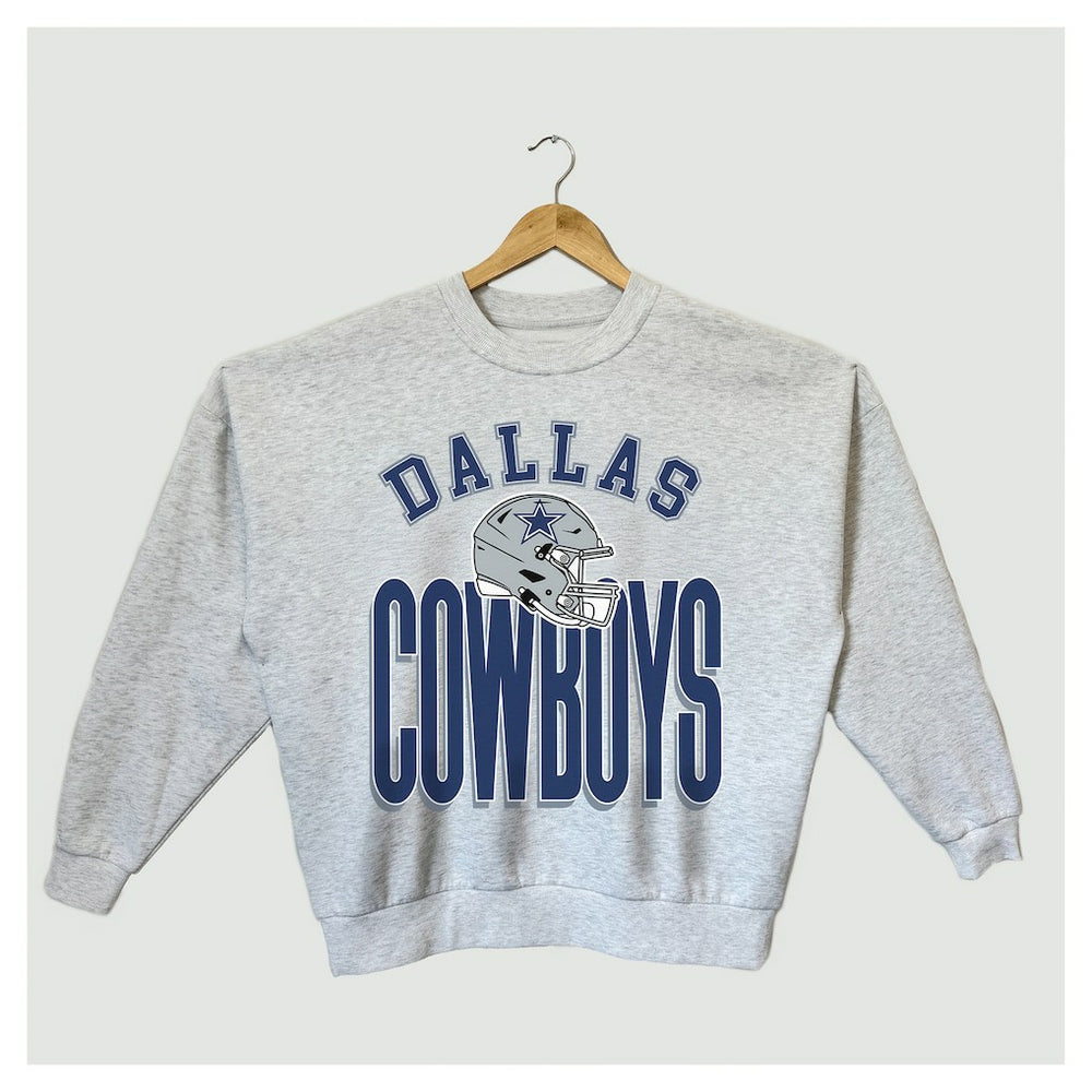 Dallas Cowboys Gameday Couture Women's Fierce Focus Premium Oversized Fleece Pullover Sweatshirt - Ash outlet