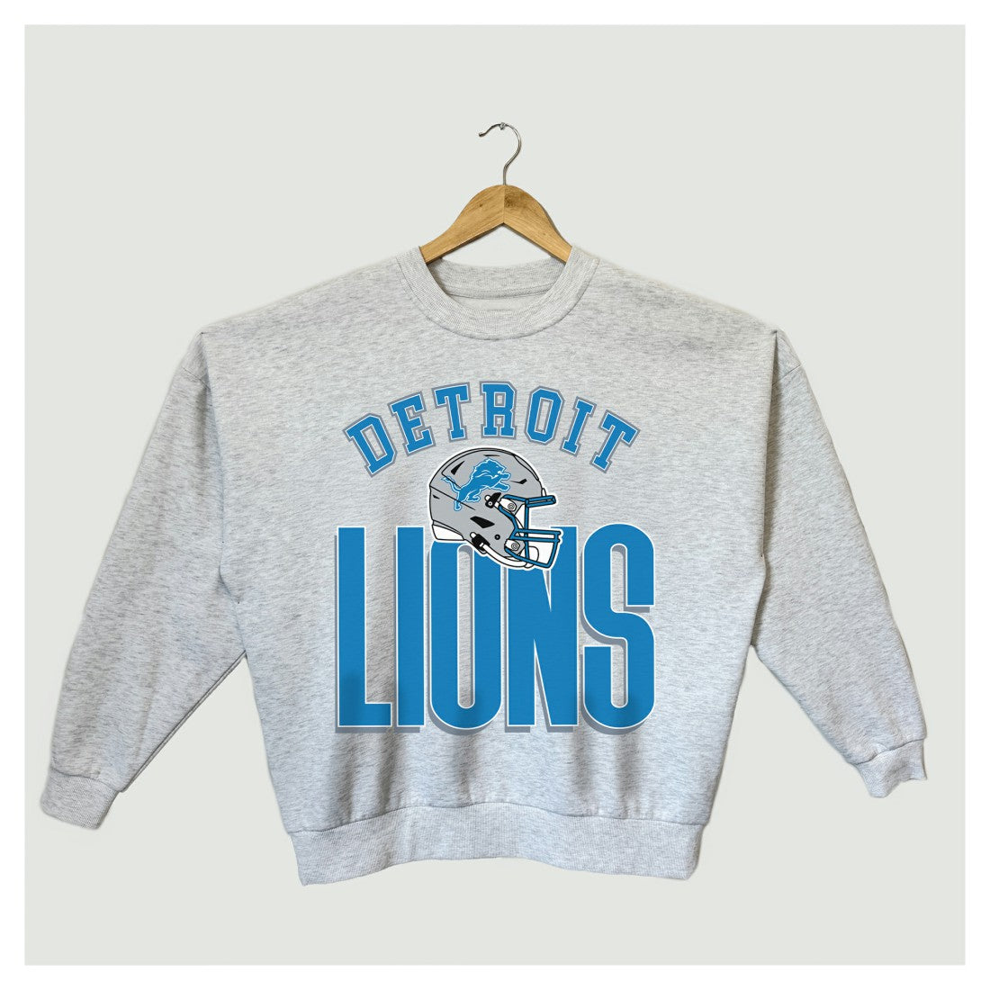 Detroit Lions Gameday Couture Women's Fierce Focus Premium Oversized Fleece Pullover Sweatshirt - Ash cheap