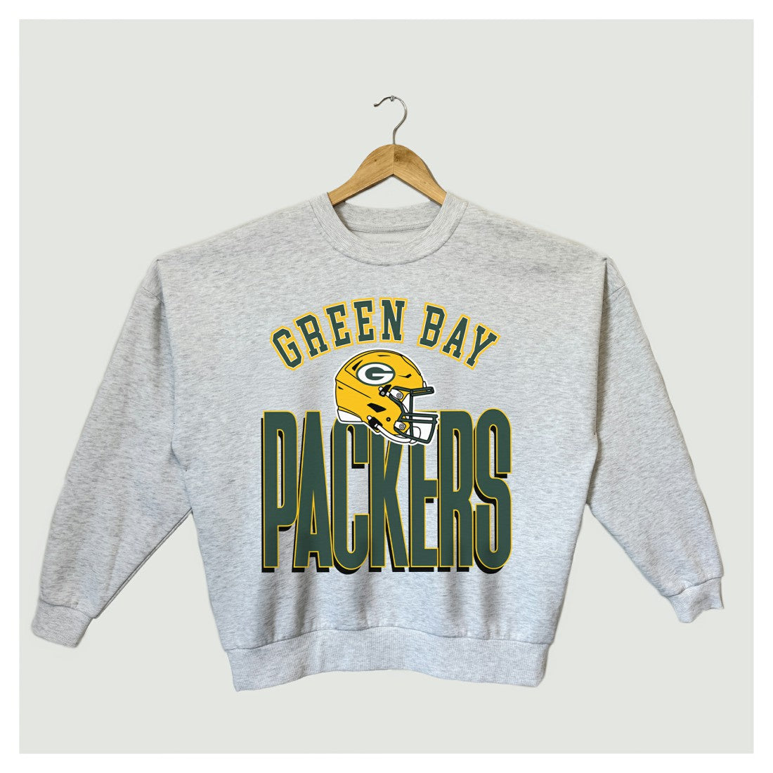 Green Bay Packers Gameday Couture Women's Fierce Focus Premium Oversized Fleece Pullover Sweatshirt - Ash outlet