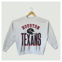 Houston Texans Gameday Couture Women's Fierce Focus Premium Oversized Fleece Pullover Sweatshirt - Ash on sale