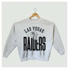 Las Vegas Raiders Gameday Couture Women's Fierce Focus Premium Oversized Fleece Pullover Sweatshirt - Ash on sale