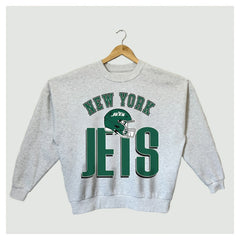 New York Jets Gameday Couture Women's Fierce Focus Premium Oversized Fleece Pullover Sweatshirt - Ash online