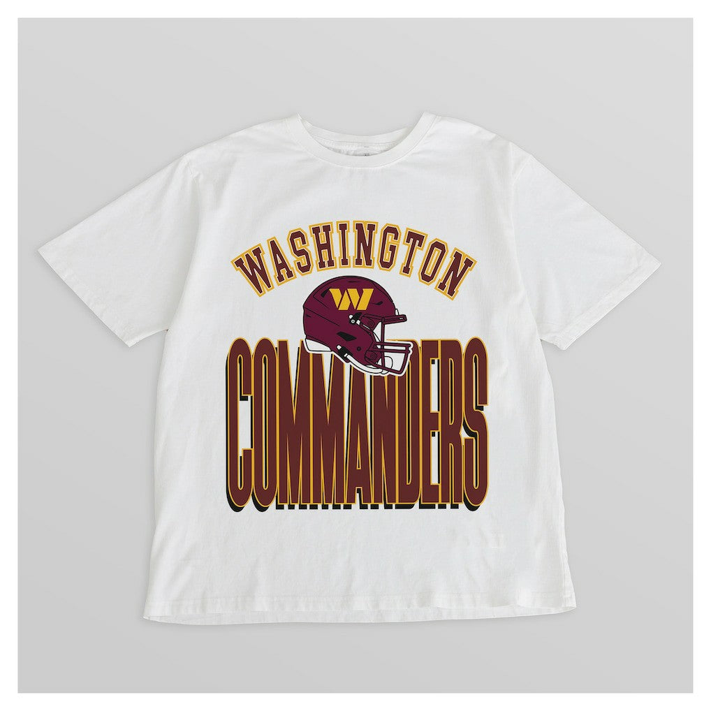 Washington Commanders Gameday Couture Women's Oversized Classic Fierce Focus T-Shirt - White outlet