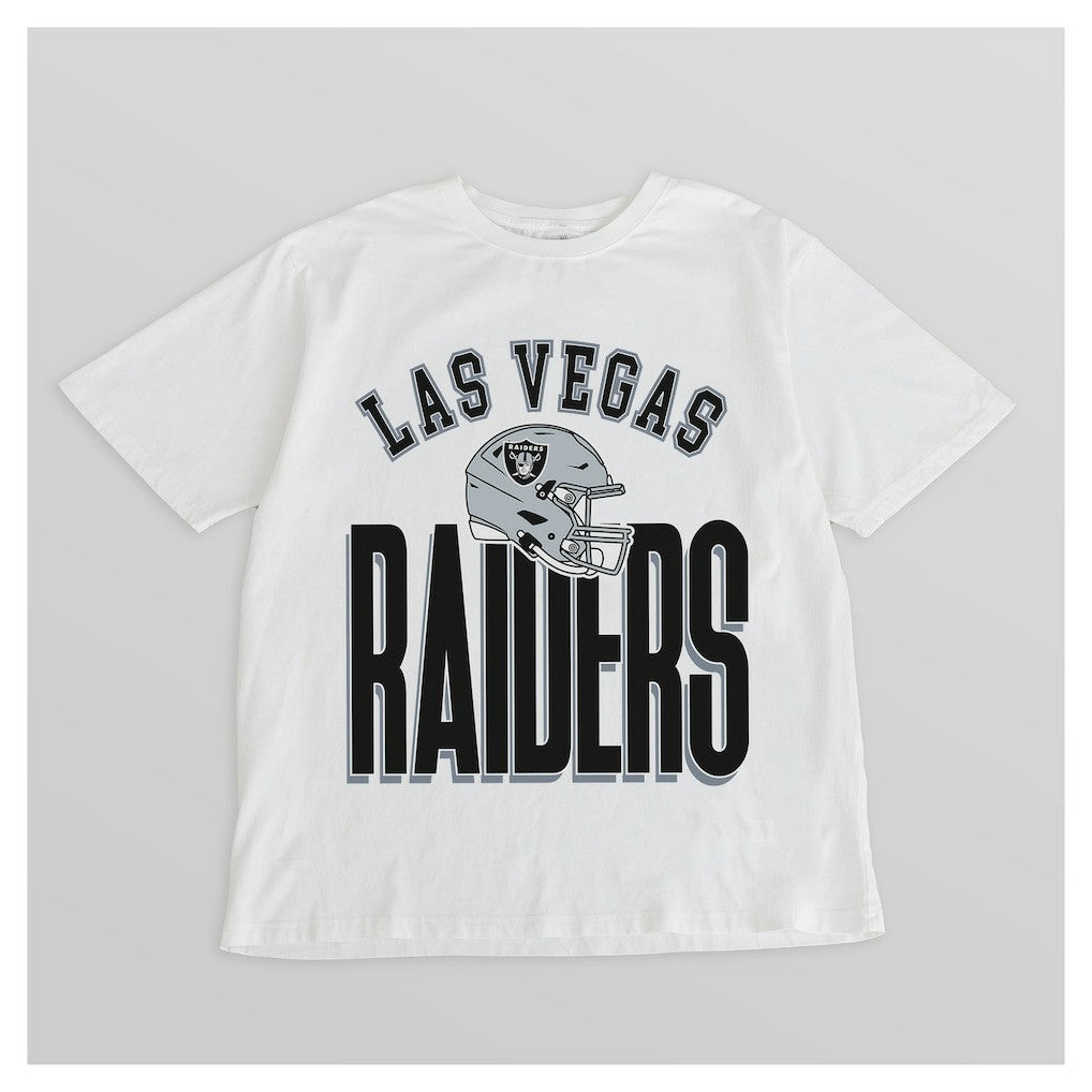 Las Vegas Raiders Gameday Couture Women's Oversized Classic Fierce Focus T-Shirt - White cheap