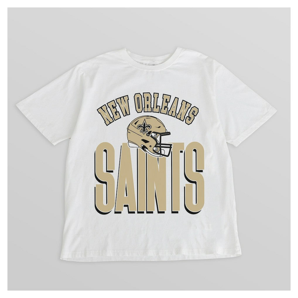 New Orleans Saints Gameday Couture Women's Oversized Classic Fierce Focus T-Shirt - White sale