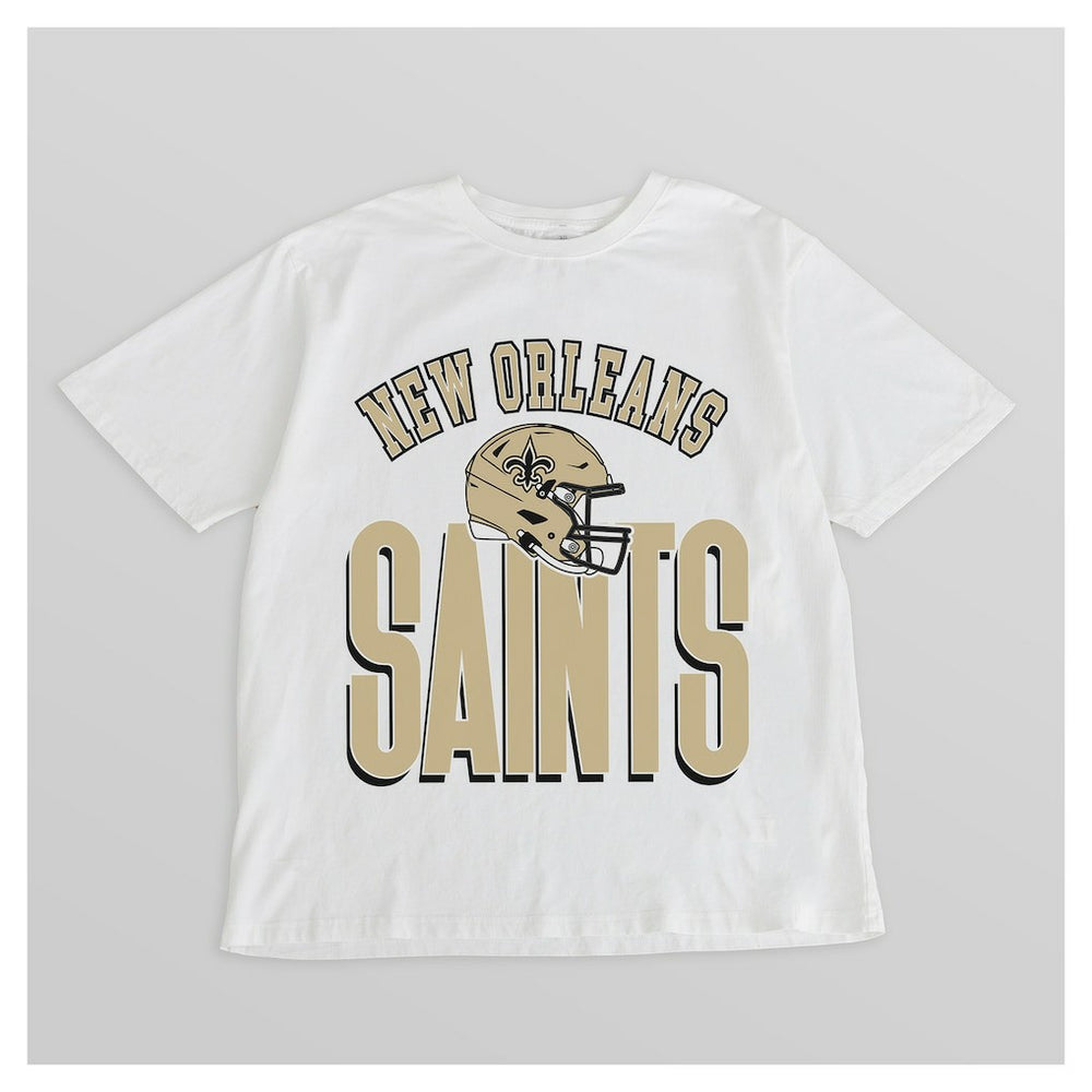 New Orleans Saints Gameday Couture Women's Oversized Classic Fierce Focus T-Shirt - White sale