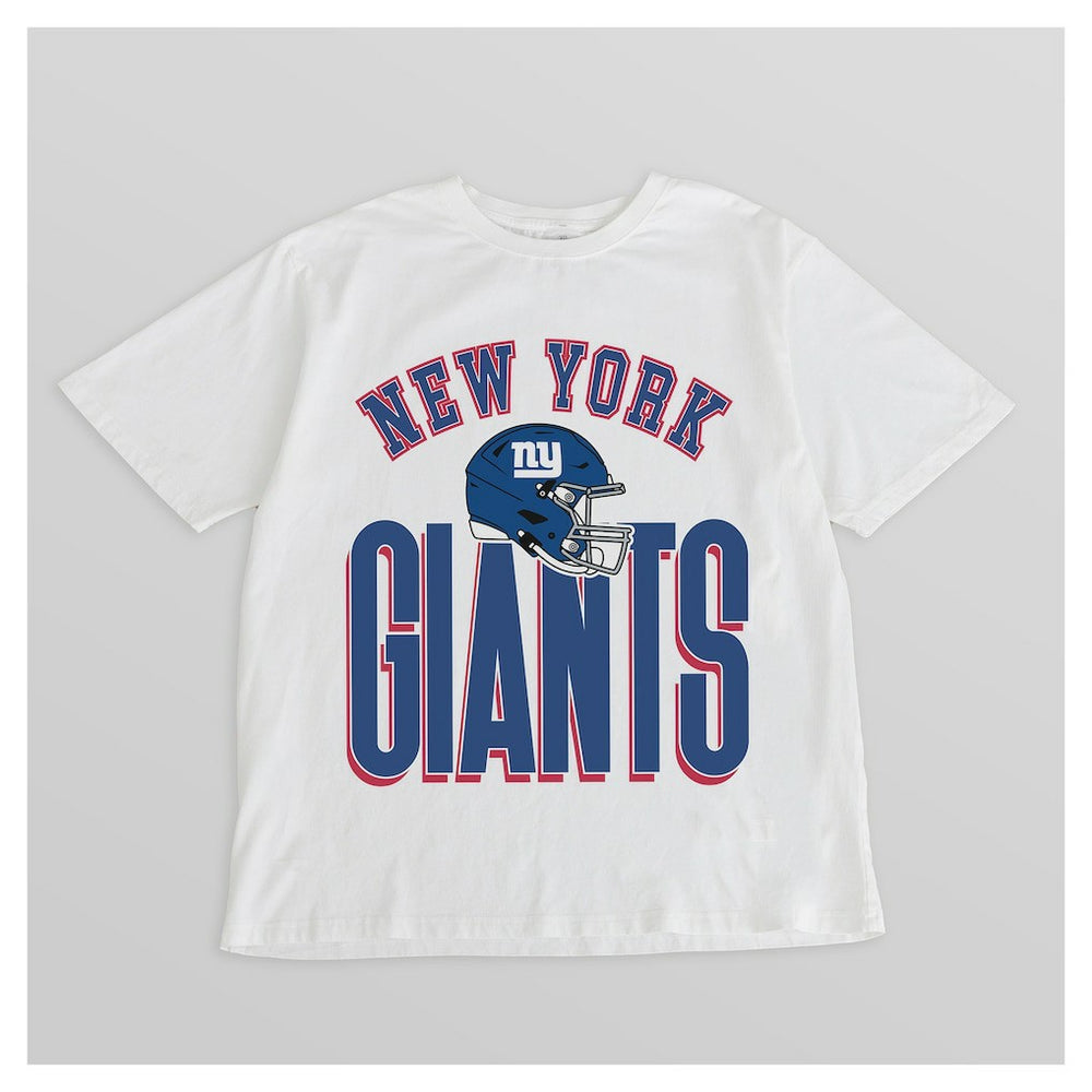 New York Giants Gameday Couture Women's Oversized Classic Fierce Focus T-Shirt - White on sale