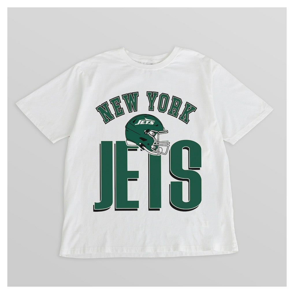 New York Jets Gameday Couture Women's Oversized Classic Fierce Focus T-Shirt - White outlet