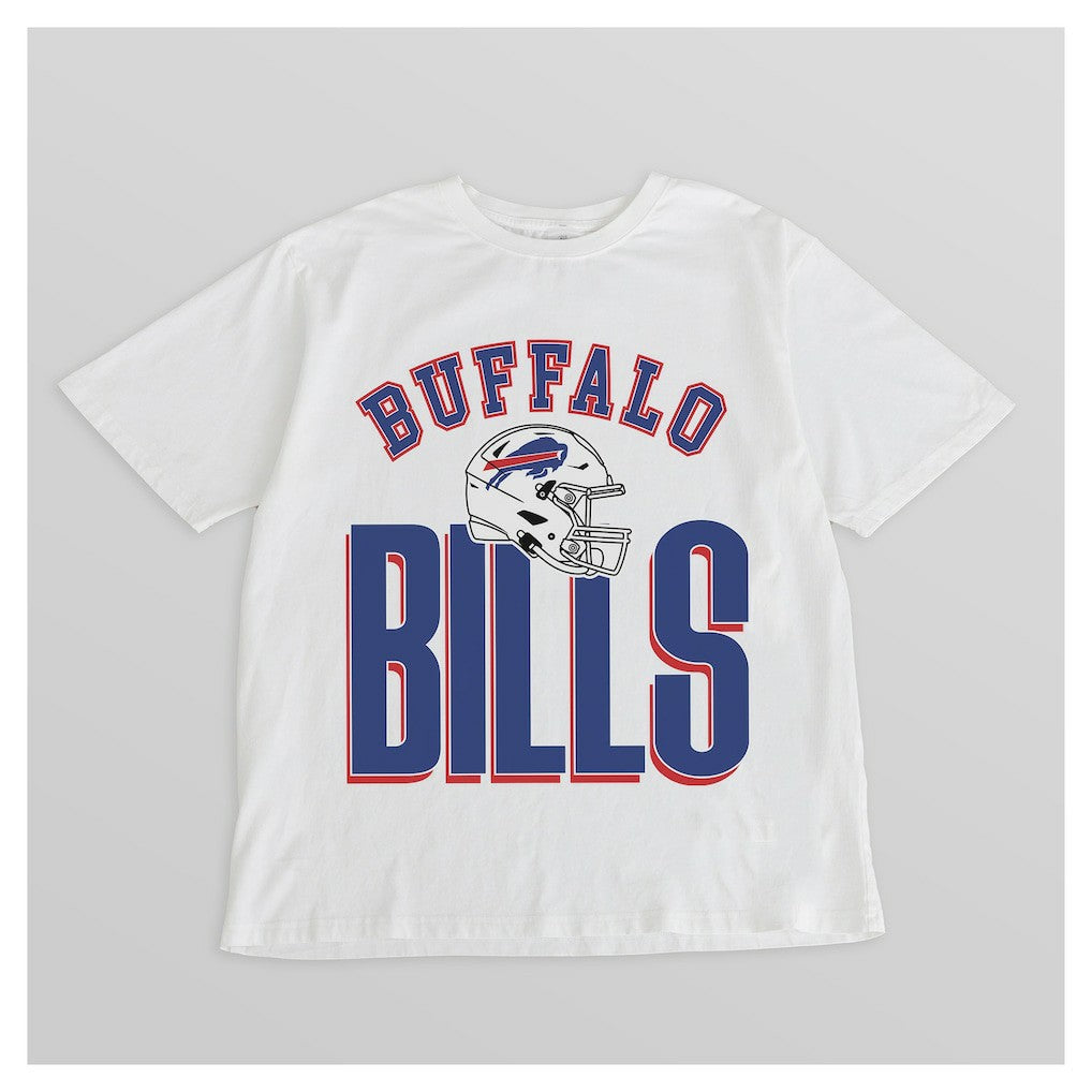 Buffalo Bills Gameday Couture Women's Oversized Classic Fierce Focus T-Shirt - White discount