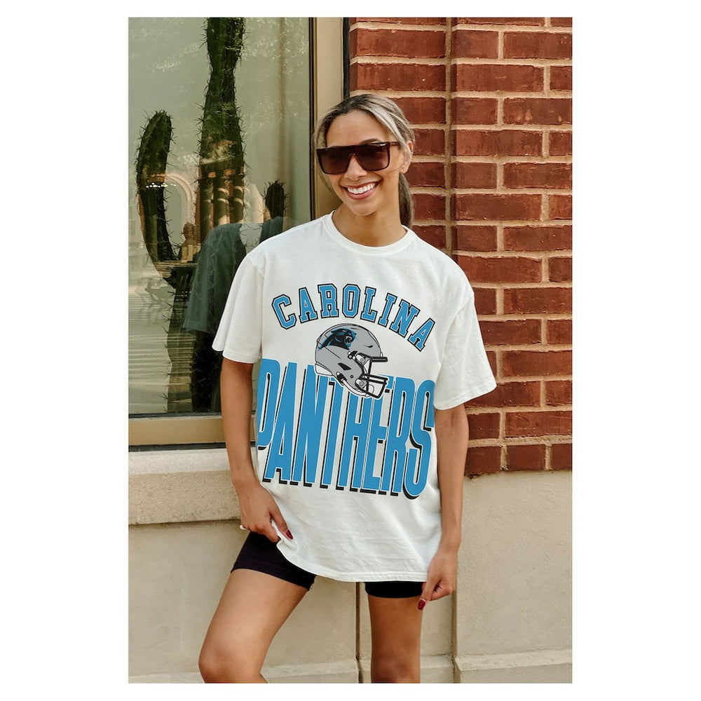 Carolina Panthers Gameday Couture Women's Oversized Classic Fierce Focus T-Shirt - White outlet