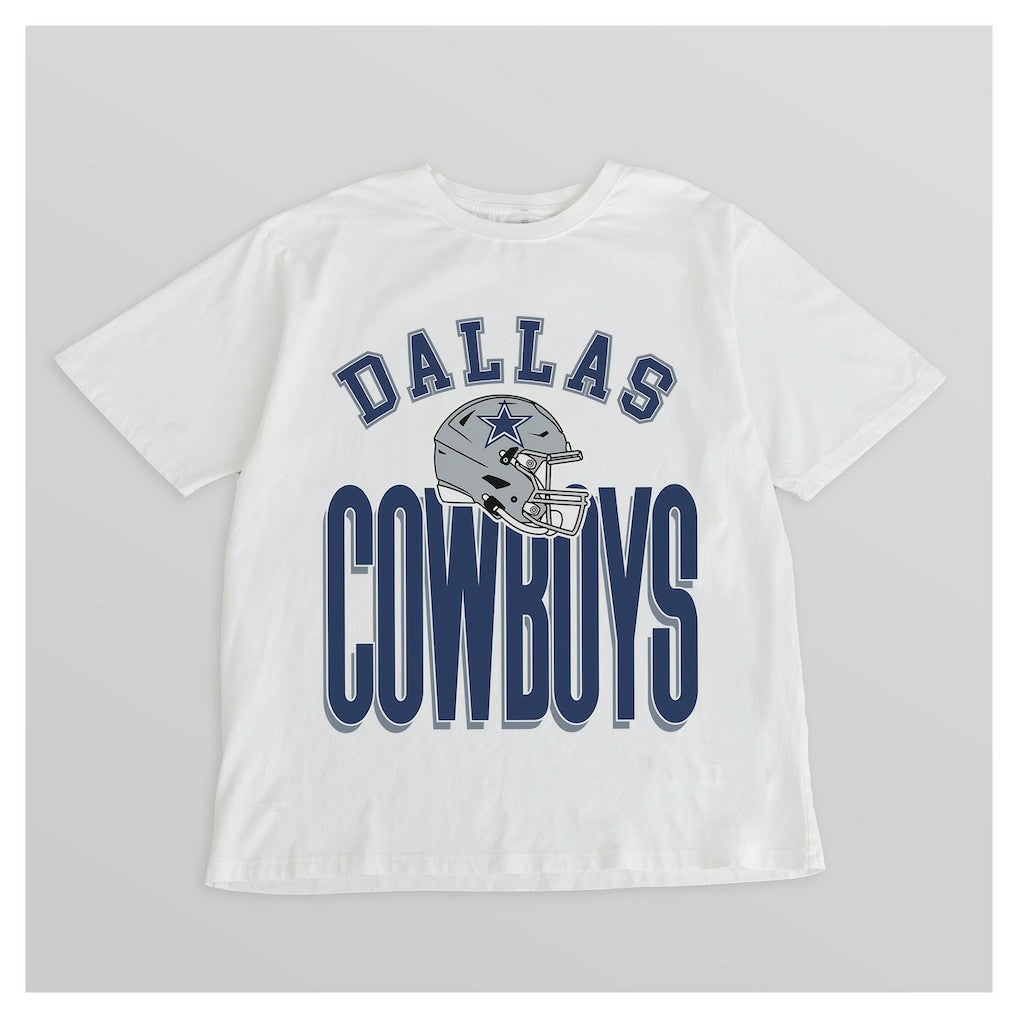 Dallas Cowboys Gameday Couture Women's Oversized Classic Fierce Focus T-Shirt - White discount