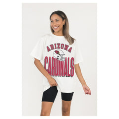 Arizona Cardinals Gameday Couture Women's Oversized Classic Fierce Focus T-Shirt - White discount