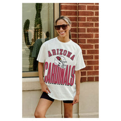 Arizona Cardinals Gameday Couture Women's Oversized Classic Fierce Focus T-Shirt - White discount