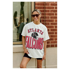 Atlanta Falcons Gameday Couture Women's Oversized Classic Fierce Focus T-Shirt - White outlet
