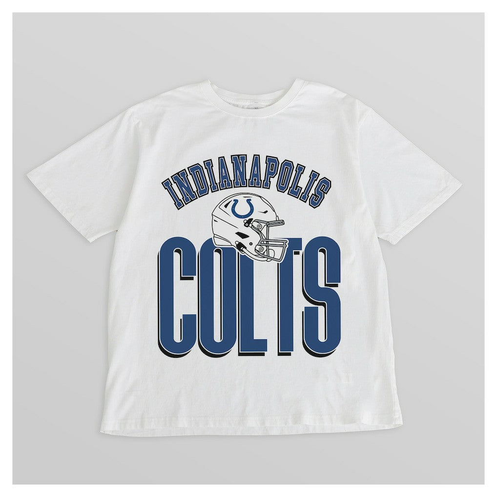 Indianapolis Colts Gameday Couture Women's Oversized Classic Fierce Focus T-Shirt - White outlet