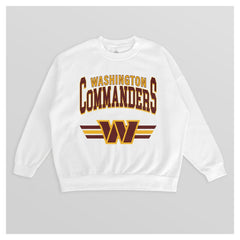 Washington Commanders Gameday Couture Women's Swift Strike Premium Oversized Fleece Pullover Sweatshirt - White for sale