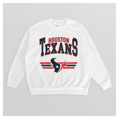 Houston Texans Gameday Couture Women's Swift Strike Premium Oversized Fleece Pullover Sweatshirt - White for sale