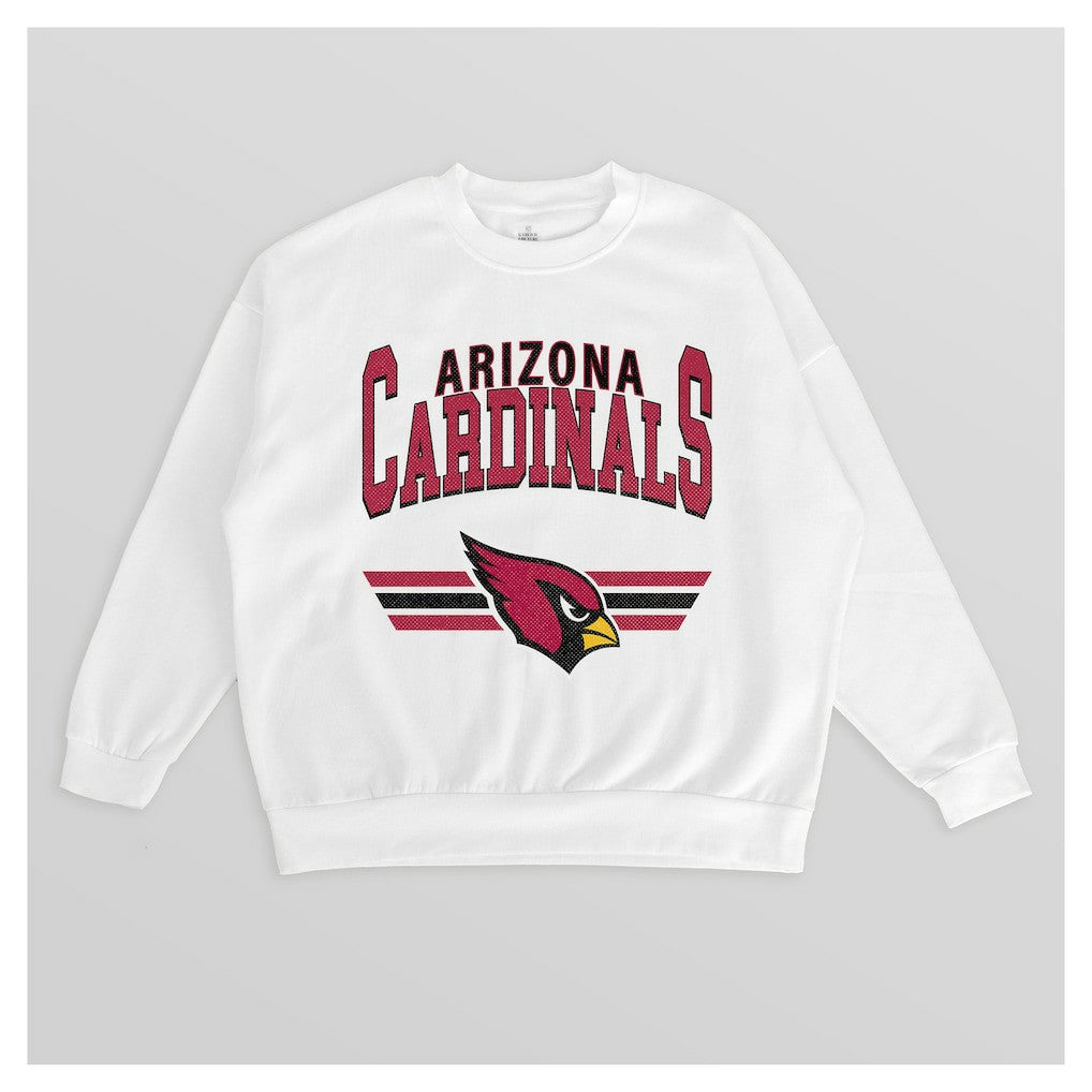 Arizona Cardinals Gameday Couture Women's Swift Strike Premium Oversized Fleece Pullover Sweatshirt - White online