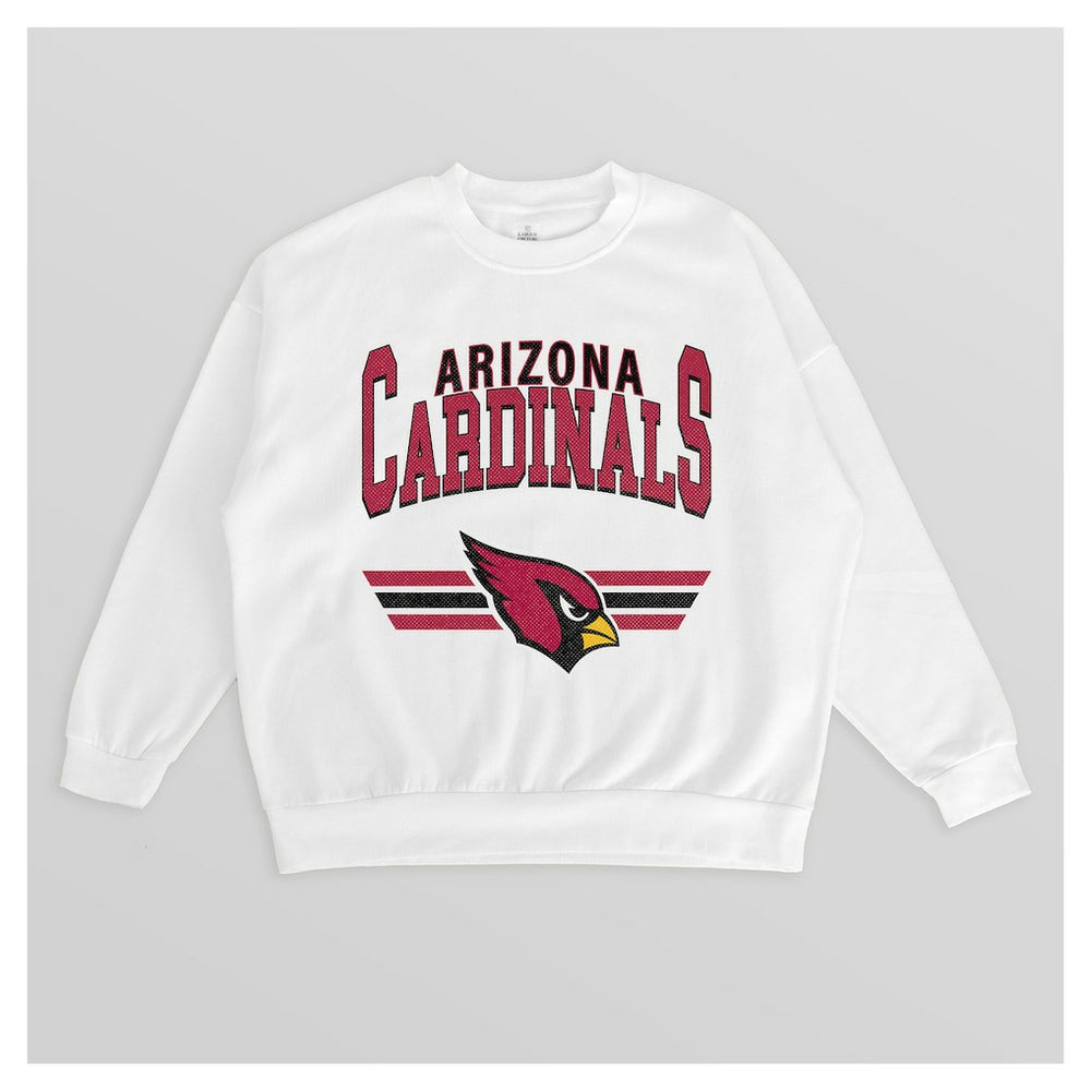 Arizona Cardinals Gameday Couture Women's Swift Strike Premium Oversized Fleece Pullover Sweatshirt - White online