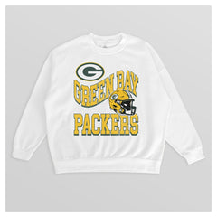 Green Bay Packers Gameday Couture Women's Oversized Hard Earned Premium Fleece Pullover Sweatshirt - White for sale