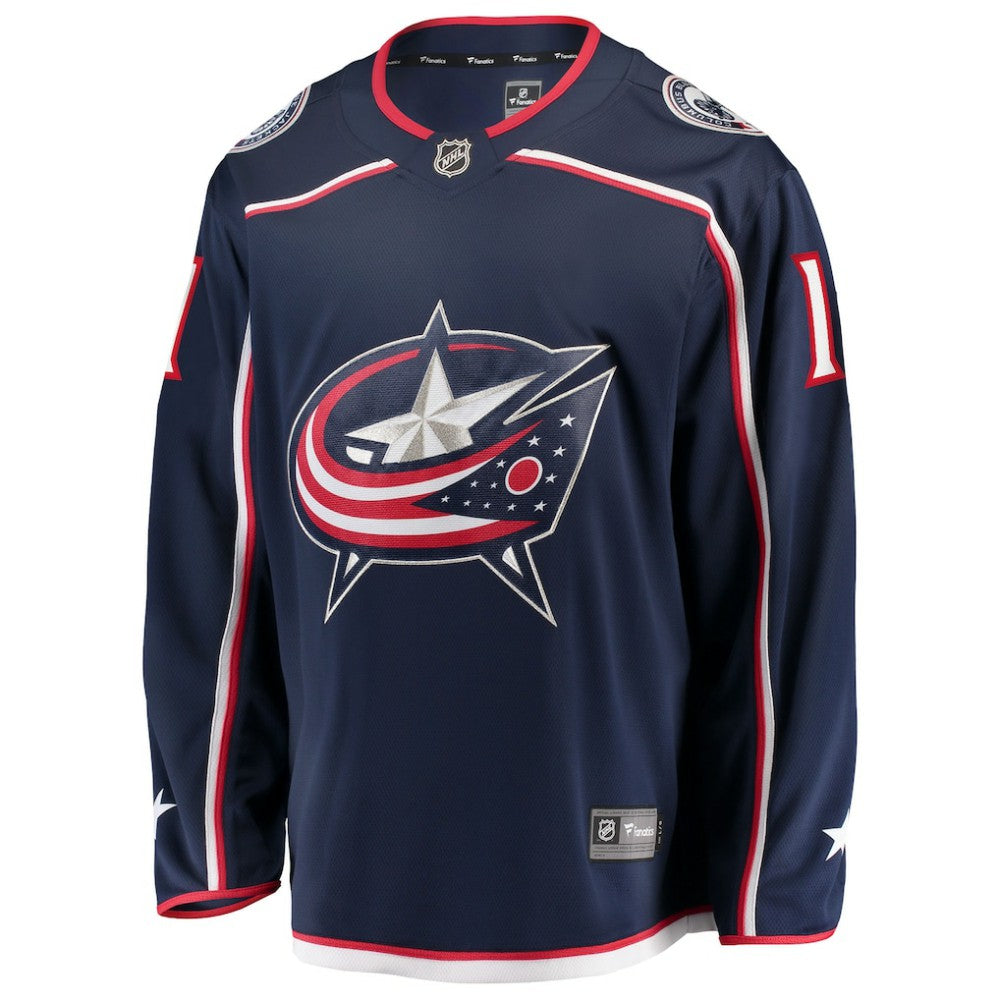 Miles Wood Columbus Blue Jackets Fanatics Home Breakaway Jersey Navy