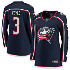 Charlie Coyle Columbus Blue Jackets Fanatics Women's Home Breakaway Jersey Navy