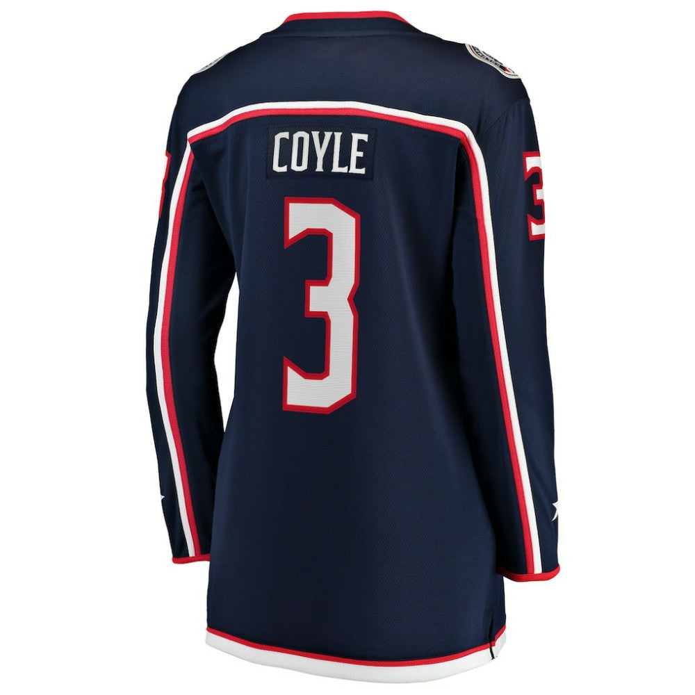 Charlie Coyle Columbus Blue Jackets Fanatics Women's Home Breakaway Jersey Navy