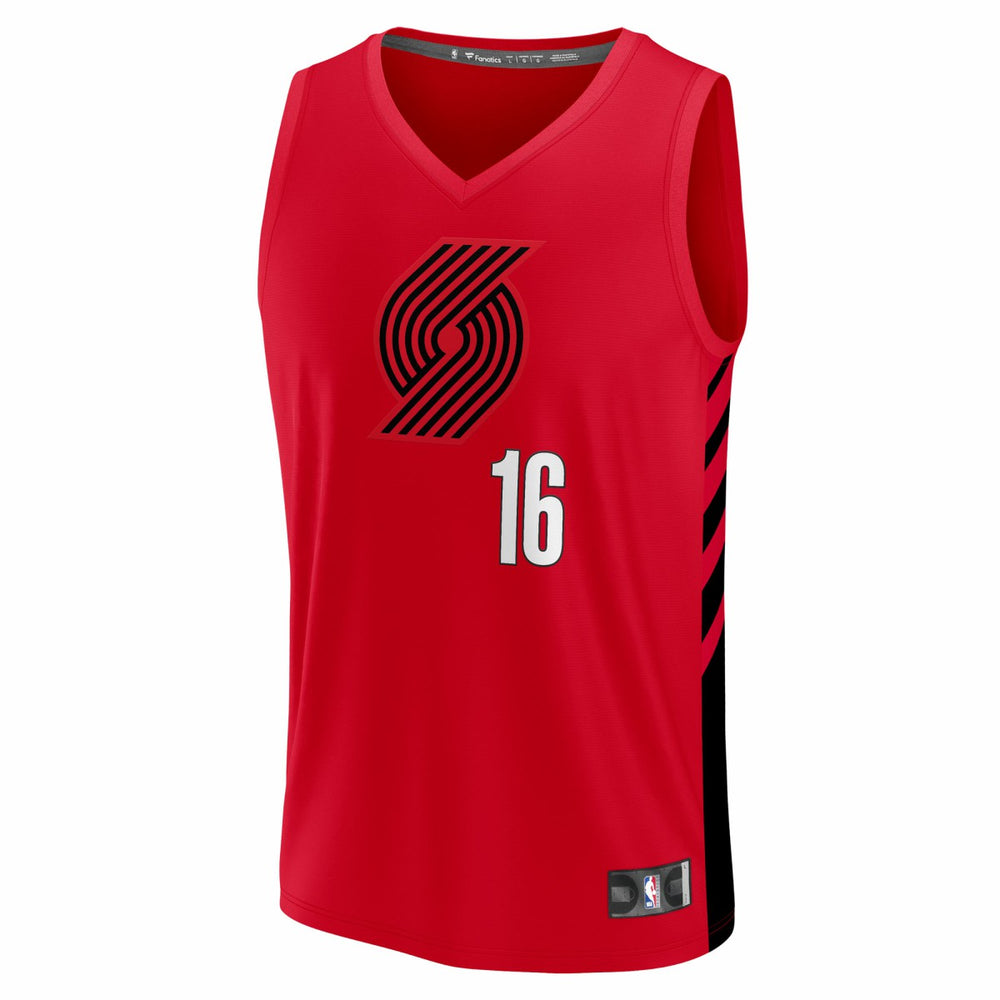 Yang Hansen Portland Trail Blazers Fast Break Replica Jersey - Red - Statement Edition | Fanatics for sale