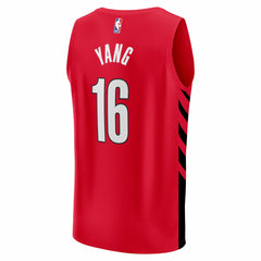 Yang Hansen Portland Trail Blazers Fast Break Replica Jersey - Red - Statement Edition | Fanatics for sale