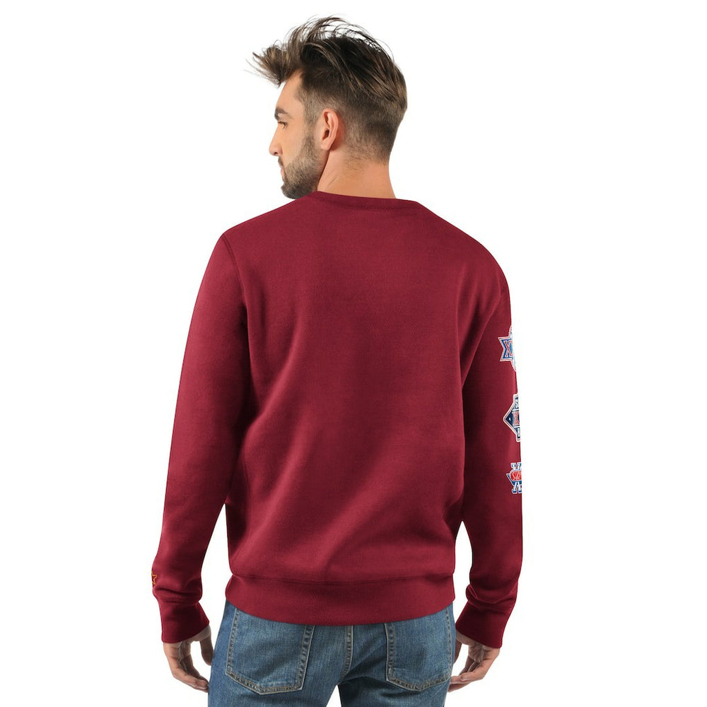 Washington Commanders Starter Fight On Knit Crewneck Sweatshirt - Burgundy cheap