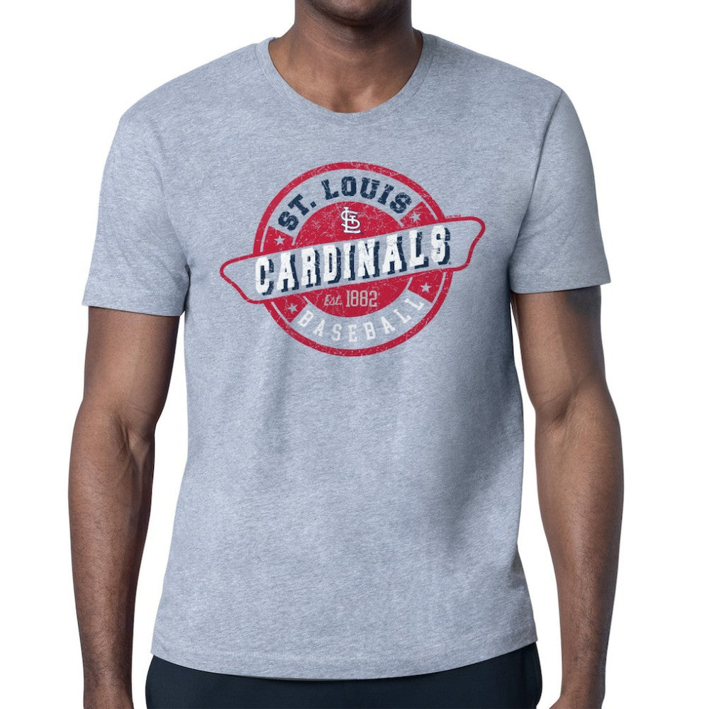 St. Louis Cardinals Starter Route 66 Team Logo T-Shirt - Heather Gray
