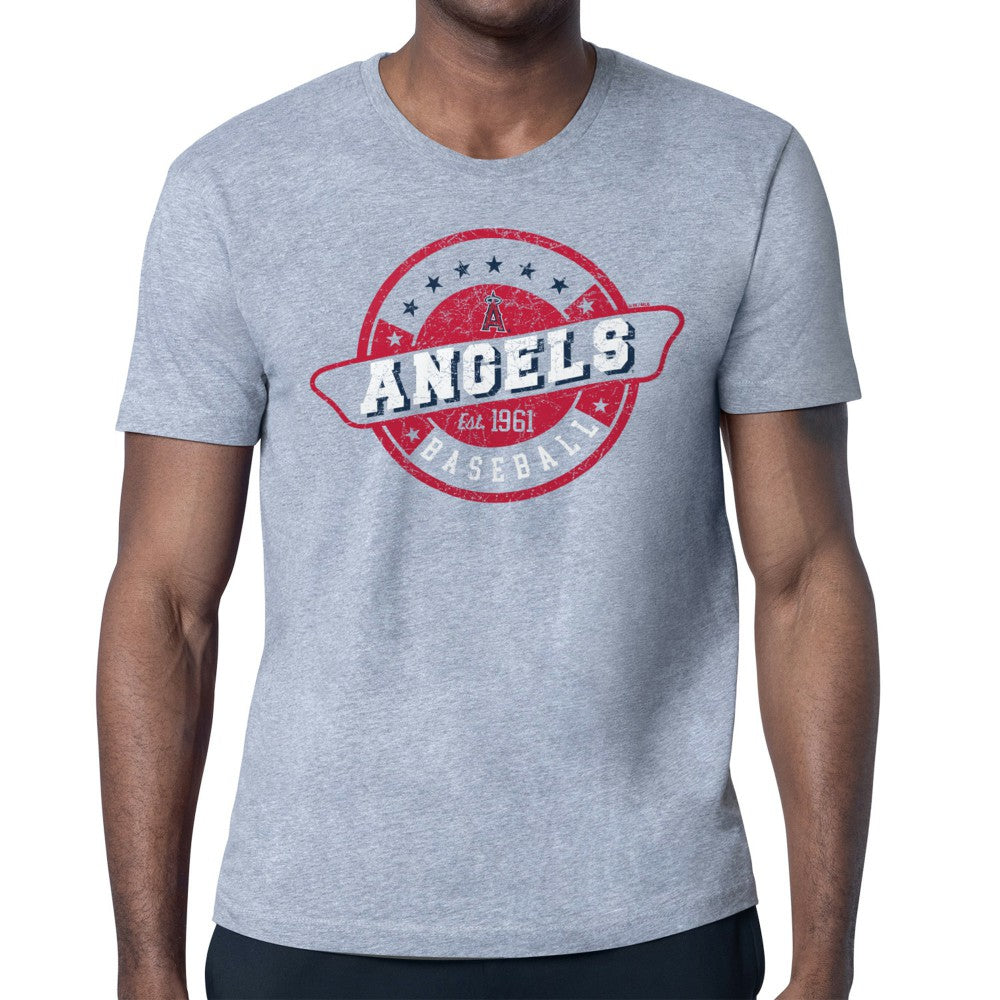 Los Angeles Angels Starter Route 66 Team Logo T-Shirt - Heather Gray